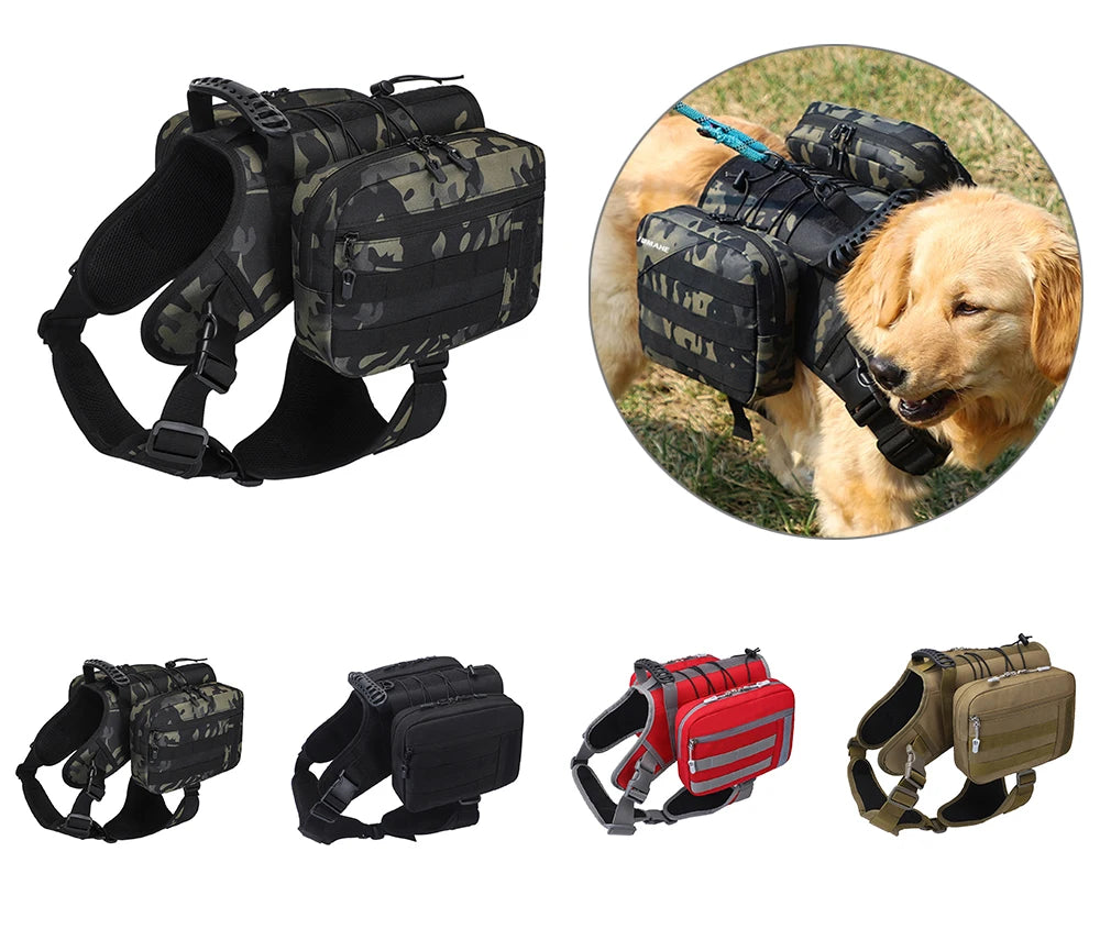 🐾Adjustable Dog Harness Backpack for Medium & Large Dogs