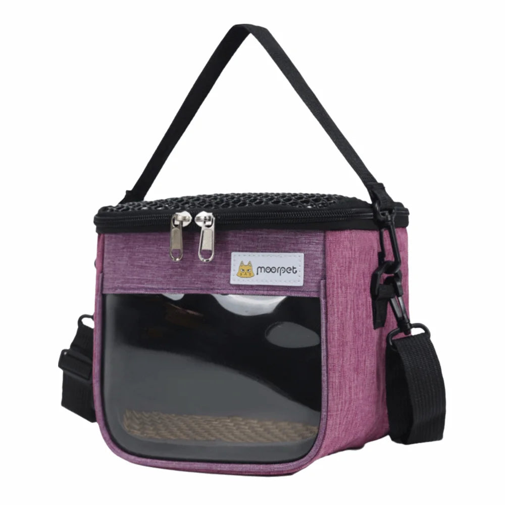 🎒 Portable Clear-View Pet Carrier Bag for Chinchillas & Small Pets