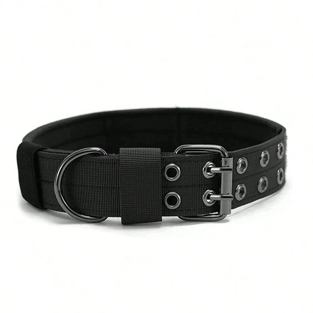 🐾 Durable Nylon Tactical Dog Collar for Medium & Large Dogs – Training, Walking & Working