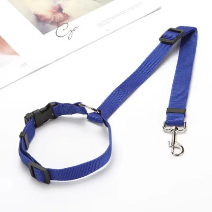 🐾 2-in-1 Adjustable Pet Car Seat Belt & Leash for Dogs