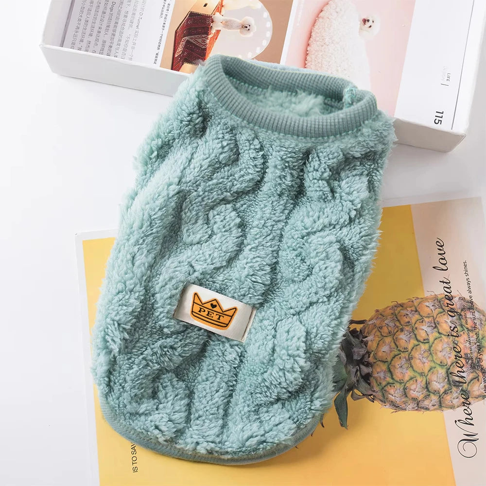 🧵 Soft Warm Fleece Sweatshirt for Cats & Small Dogs