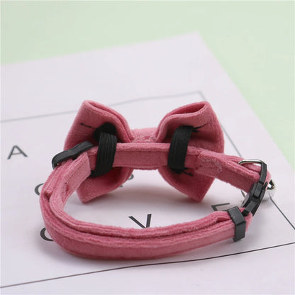 🐱 Cute Adjustable Cat Collar with Bow & Bell