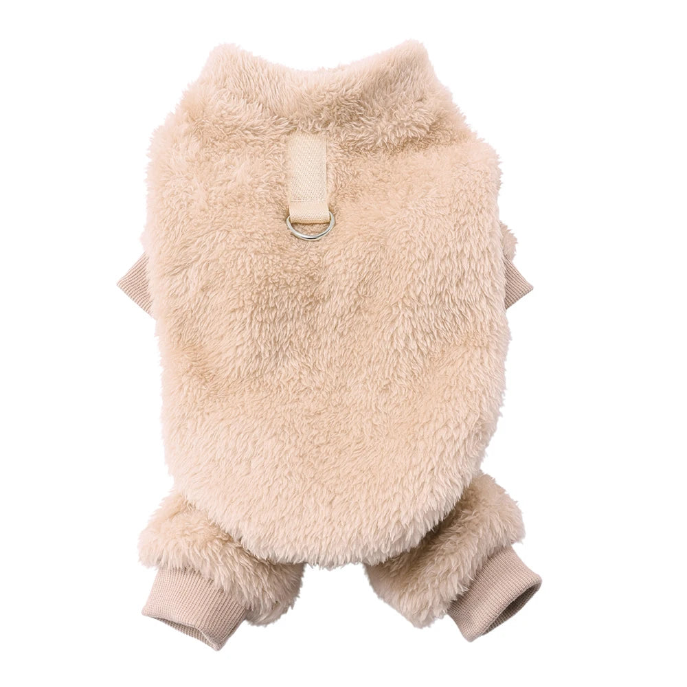 🧵 Cozy Fleece Dog Pajama Jumpsuit for Small & Medium Dogs