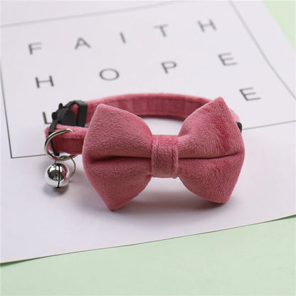 🐱 Cute Adjustable Cat Collar with Bow & Bell