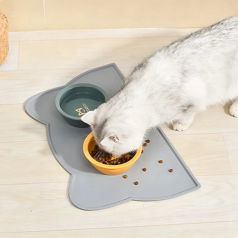 🐾 Waterproof Silicone Pet Feeding Mat for Dog & Cat Food Bowls