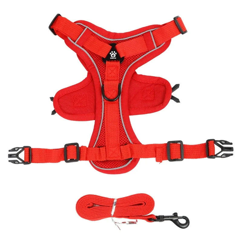 🐾 Reflective No-Pull Dog Harness & Leash Set for Small Dogs & Cats