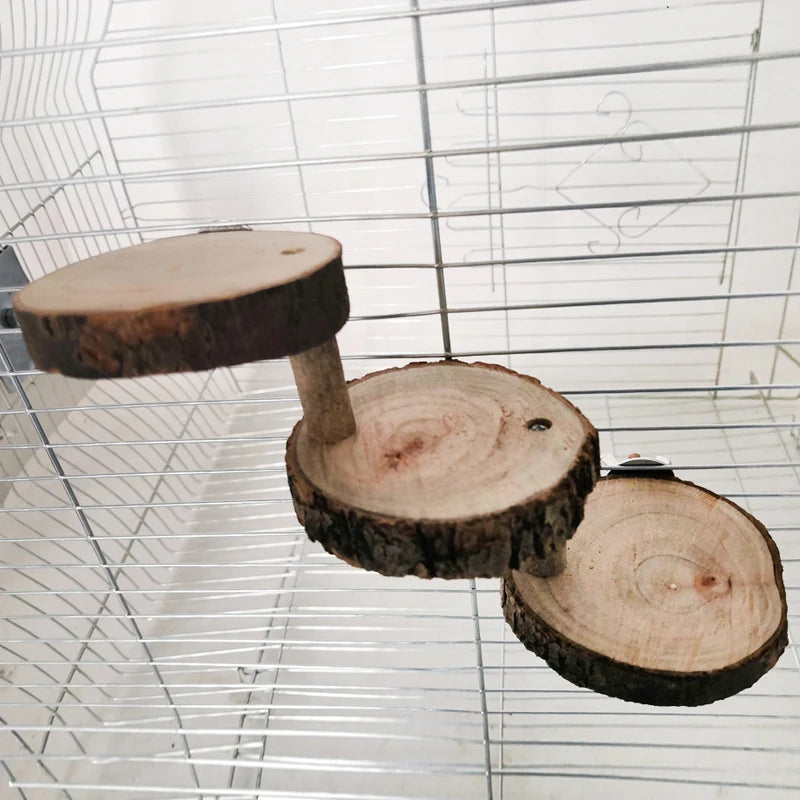 🐹 3/5-Step Wooden Climbing Ladder for Hamsters & Small Pets