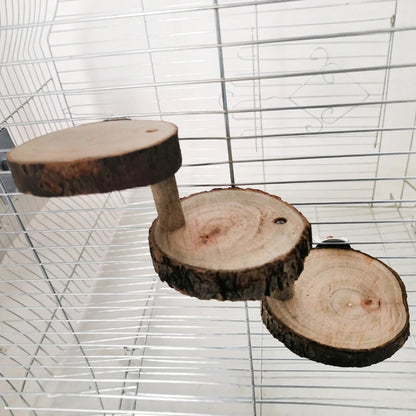 🐹 3/5-Step Wooden Climbing Ladder for Hamsters & Small Pets