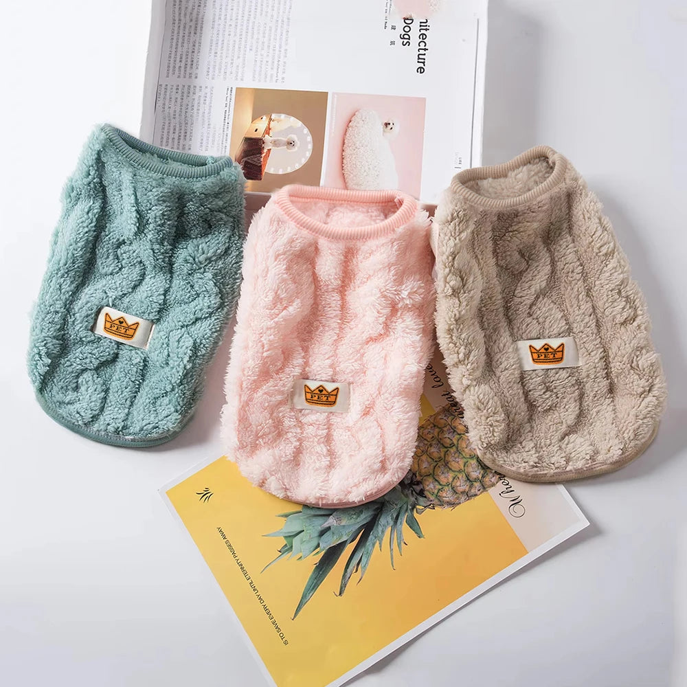 🧵 Soft Warm Fleece Sweatshirt for Cats & Small Dogs