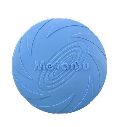 🐾 Multicolor Silicone Flying Disc Chew Toy for Dogs & Puppies