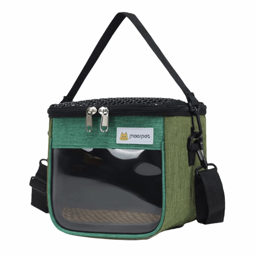 🎒 Portable Clear-View Pet Carrier Bag for Chinchillas & Small Pets