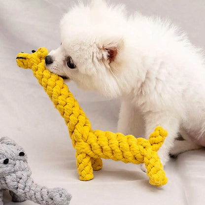 🐾 Handwoven Cotton Rope Knot Chew Toy for Small & Medium Dogs