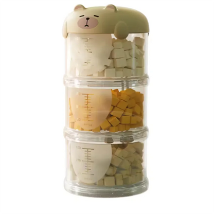 🐾 Portable Multi-Layer Pet Food & Treat Storage Container