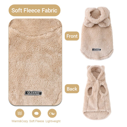 🧵 Warm Fleece Pet Hoodie Sweater for Small & Medium Dogs & Cats