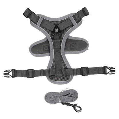 🐾 Reflective No-Pull Dog Harness & Leash Set for Small Dogs & Cats