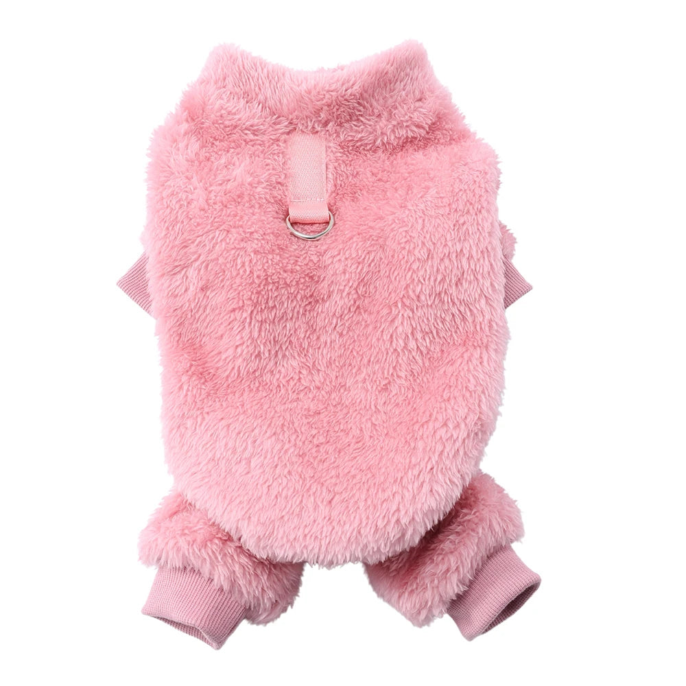 🧵 Cozy Fleece Dog Pajama Jumpsuit for Small & Medium Dogs