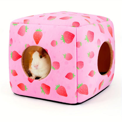 🐹Guinea Pig Hideout Washable Guinea Pigs Hiding House Habitats Cozy Bunny Rabbit Bed for Small Pet Hamster Chinchilla Accessories