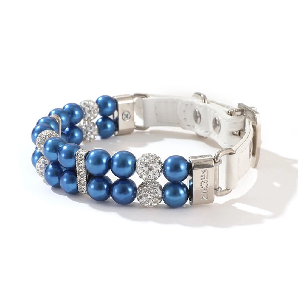 🐾Elegant Pearl & Rhinestone Pet Collar for Dogs & Cats