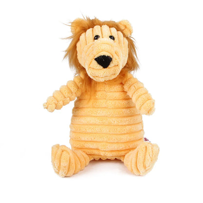 🐾 Corduroy Plush Squeaky Animal Dog Toy for Large Dogs