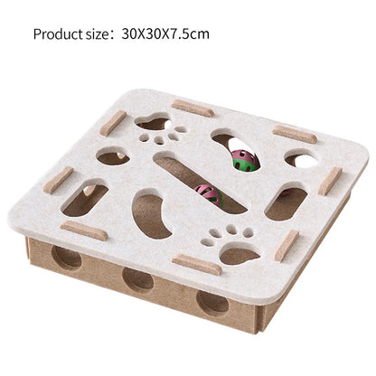 🐱 Interactive Cat Puzzle Toy Box with Maze Tunnel & Bell Ball