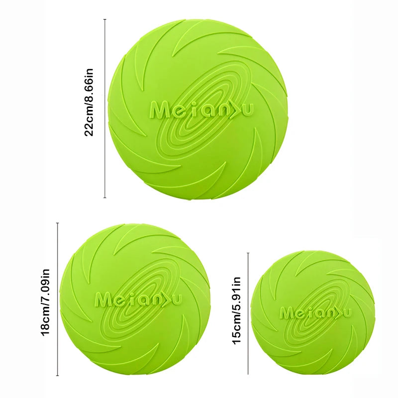 🐾 Multicolor Silicone Flying Disc Chew Toy for Dogs & Puppies