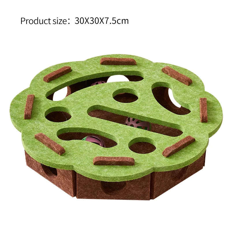 🐱 Interactive Cat Puzzle Toy Box with Maze Tunnel & Bell Ball