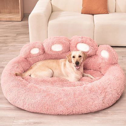 ☁️ Fluffy Winter Warm Pet Bed for Dogs & Cats