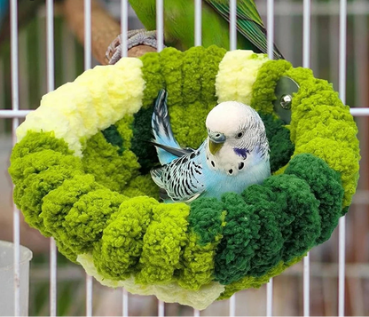 🐦 Warm Plush Round Bird Nest & Sleeping Bed for Parrots