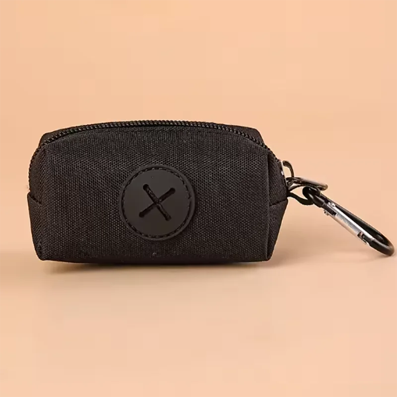 🐾 Canvas Dog Waste Bag Holder with Carabiner Clip