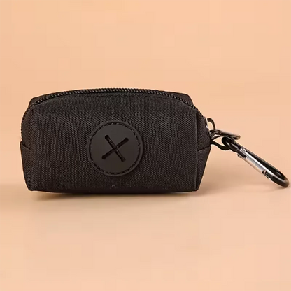 🐾 Canvas Dog Waste Bag Holder with Carabiner Clip