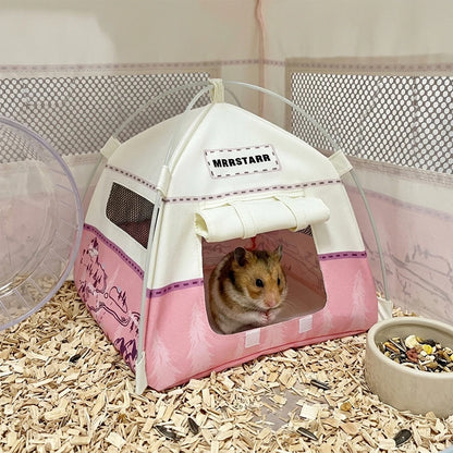 🐹 Breathable Foldable Mesh Small Pet Tent & Hideout
