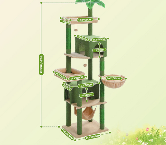 🐱 Multi-Level Cat Tree for Large Indoor Cats – Scratching Posts, Spacious Condo & Soft Top Perch