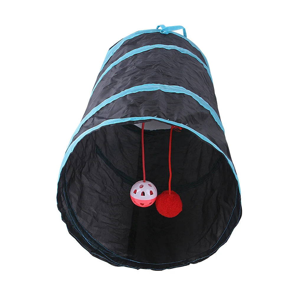 🐱 Foldable Interactive Cat Play Tunnel with Crinkle Sound