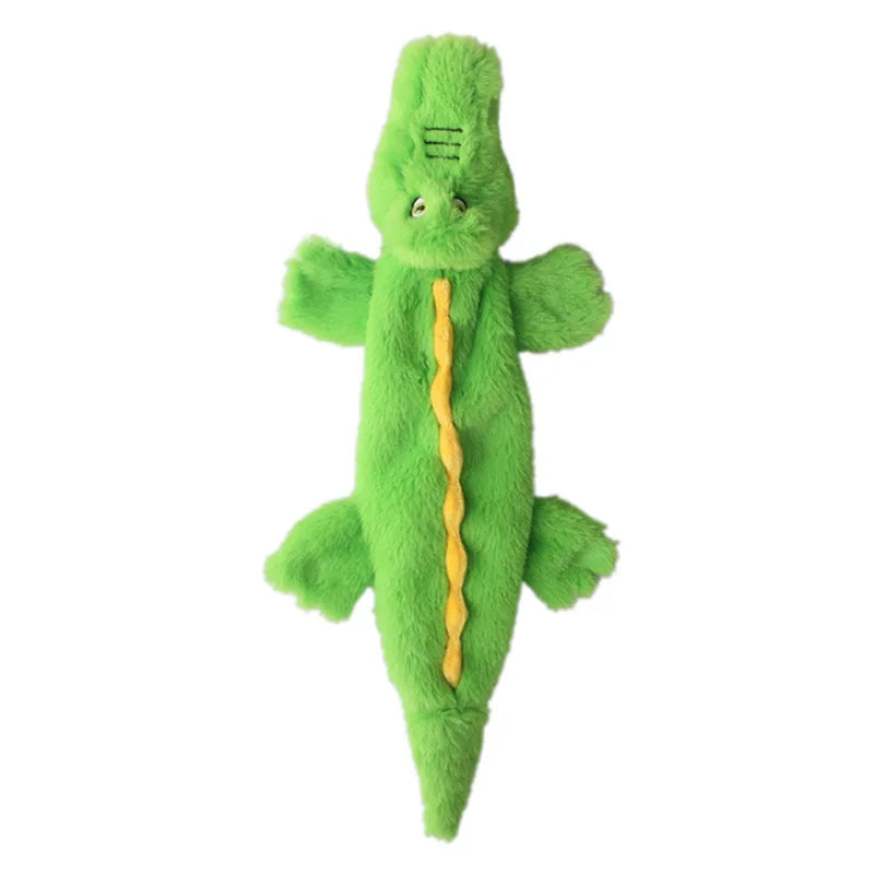 🐾 Funny Stuffingless Plush Squeaky Dog Toy with Crinkle Sound