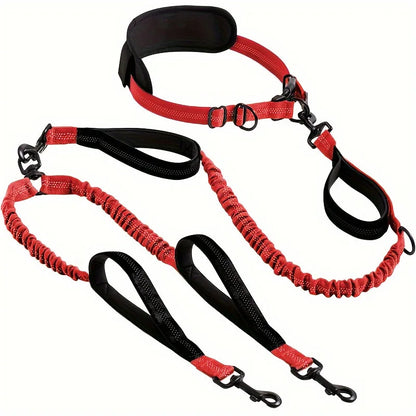 🐾 Heavy-Duty Shock-Absorbing Bungee Dog Leash