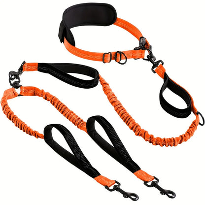🐾 Heavy-Duty Shock-Absorbing Bungee Dog Leash