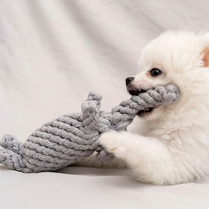 🐾 Handwoven Cotton Rope Knot Chew Toy for Small & Medium Dogs