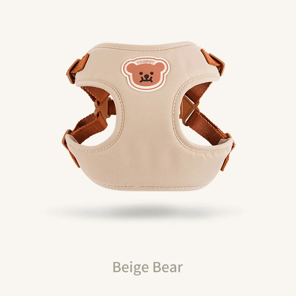 🐾  Cute Bear Adjustable Pet Harness & Leash Set
