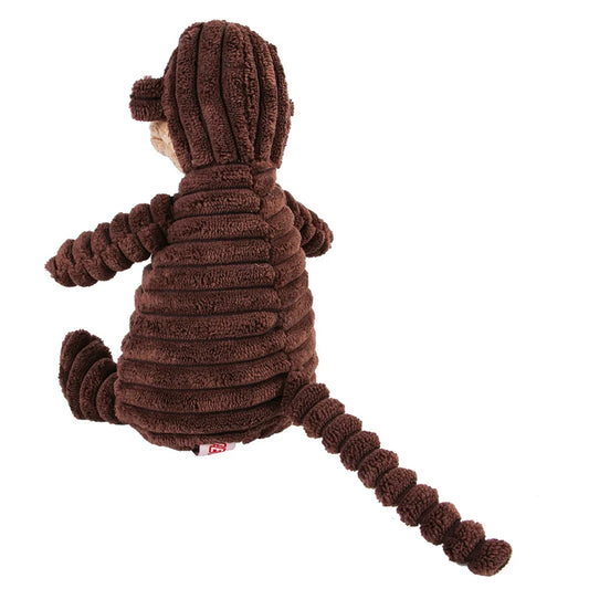 🐾 Corduroy Plush Squeaky Animal Dog Toy for Large Dogs