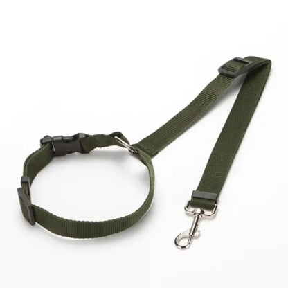🐾 2-in-1 Adjustable Pet Car Seat Belt & Leash for Dogs
