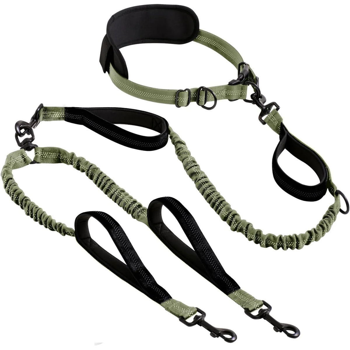 🐾 Heavy-Duty Shock-Absorbing Bungee Dog Leash