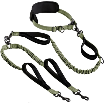 🐾 Heavy-Duty Shock-Absorbing Bungee Dog Leash