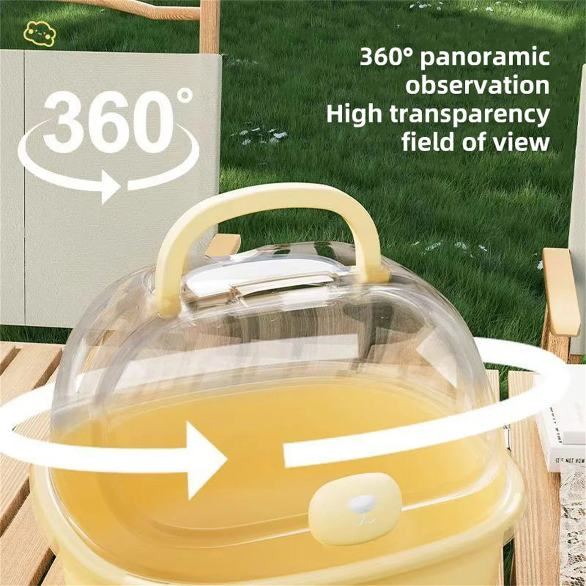 🐹 Transparent Portable Hamster Carrier Cage with Large Space