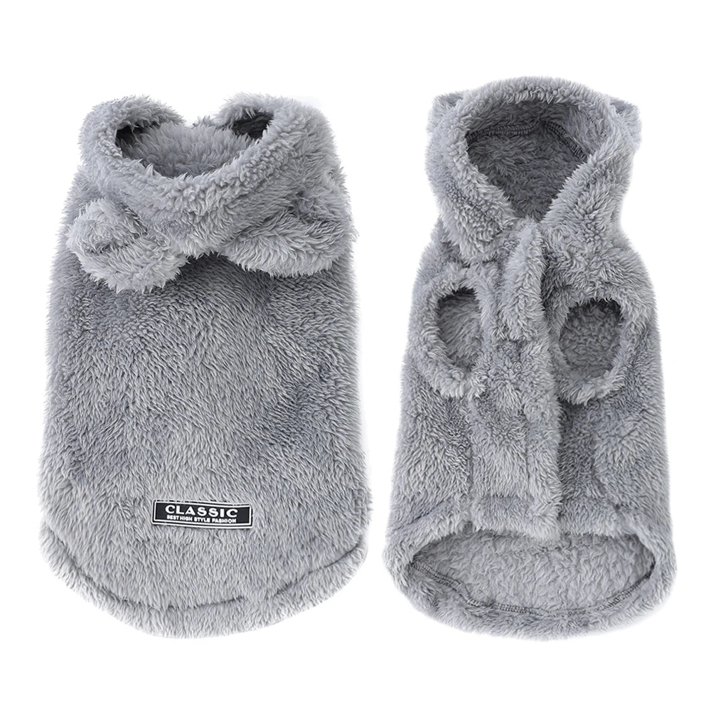 🧵 Warm Fleece Pet Hoodie Sweater for Small & Medium Dogs & Cats