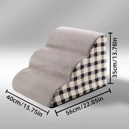 🪜 2/3-Step High-Density Foam Pet Stairs with Non-Slip Cover for Older Dogs