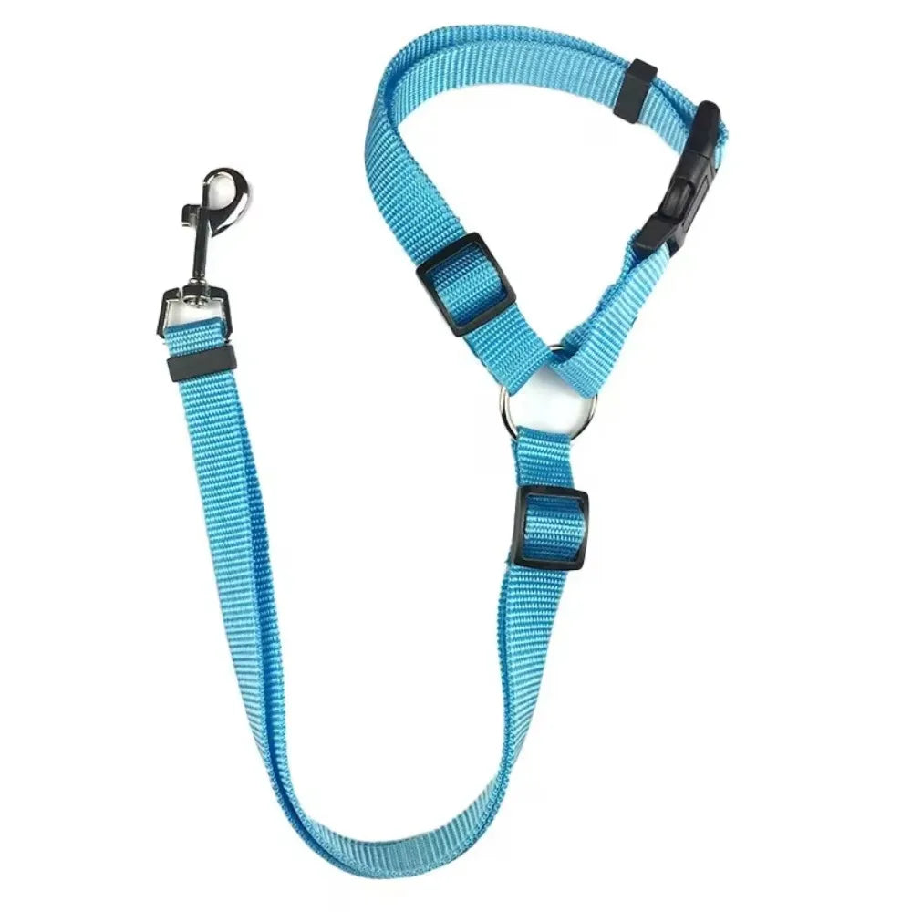 🐾 2-in-1 Adjustable Pet Car Seat Belt & Leash for Dogs