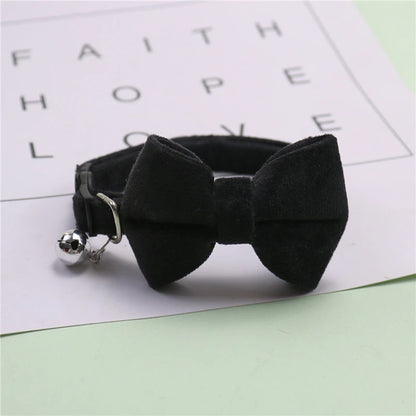 🐱 Cute Adjustable Cat Collar with Bow & Bell