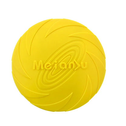 🐾 Multicolor Silicone Flying Disc Chew Toy for Dogs & Puppies