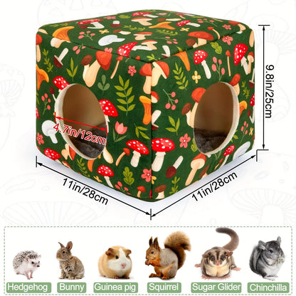 🐹Guinea Pig Hideout Washable Guinea Pigs Hiding House Habitats Cozy Bunny Rabbit Bed for Small Pet Hamster Chinchilla Accessories
