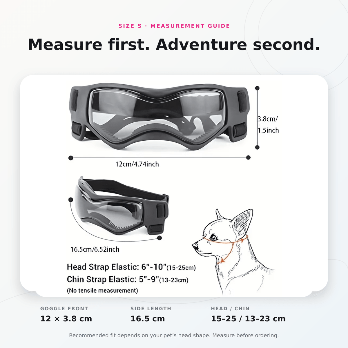 🐾 UV Protective Pet Goggles for Small & Medium Dogs & Cats